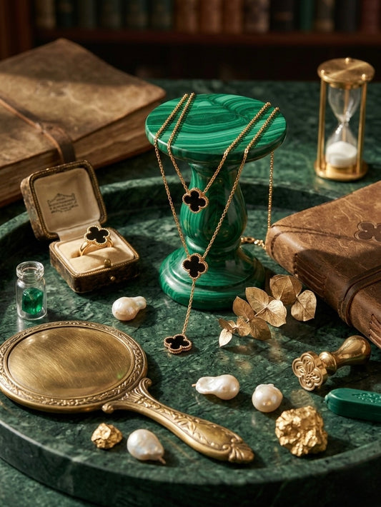 Zaraab Midnight Clover Triple-Layer Necklace