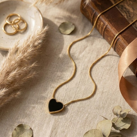 Zaraab Midnight Amour Heart Necklace