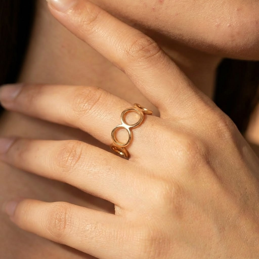 Zaraab Triple Circle Open Ring