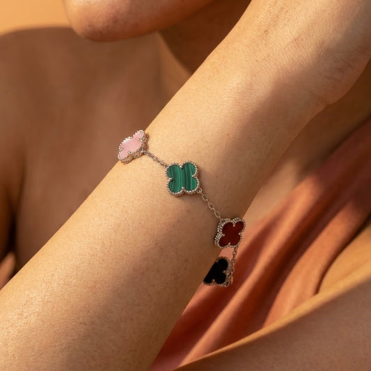 Zaraab Heritage Multi-Color Clover Bracelet