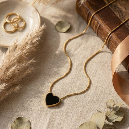 Zaraab Midnight Amour Heart Necklace