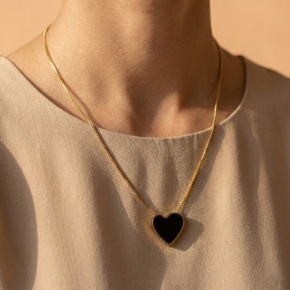 Zaraab Midnight Amour Heart Necklace